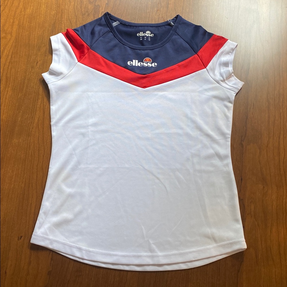 Ellesse Navy and Red Sports Top